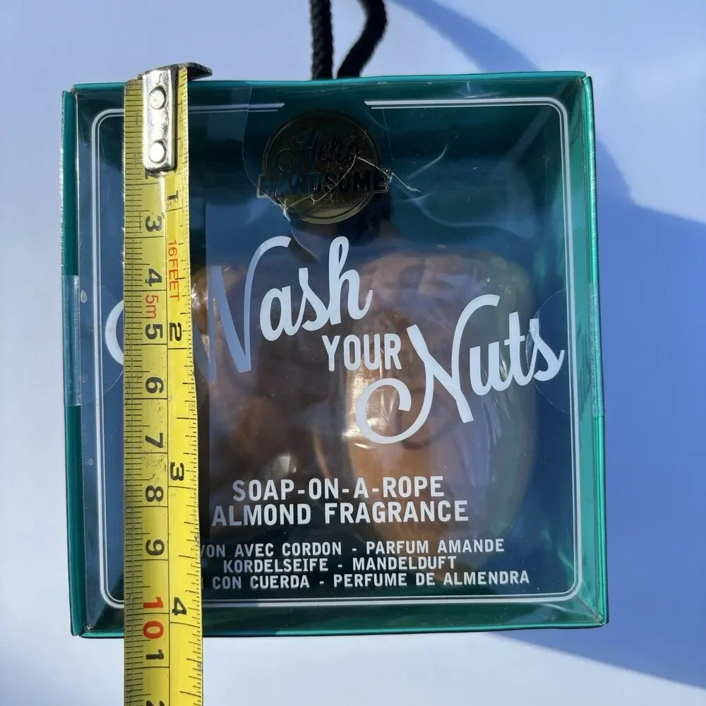 Wash Your Nuts Novelty Soap On A Rope Almond Fragance 9.2 oz, Funny Gift Acorns